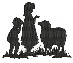 Stickserie Nostalgie Silhouette - Schafehüten